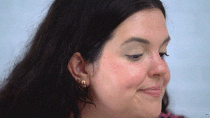 Ansley applying blush