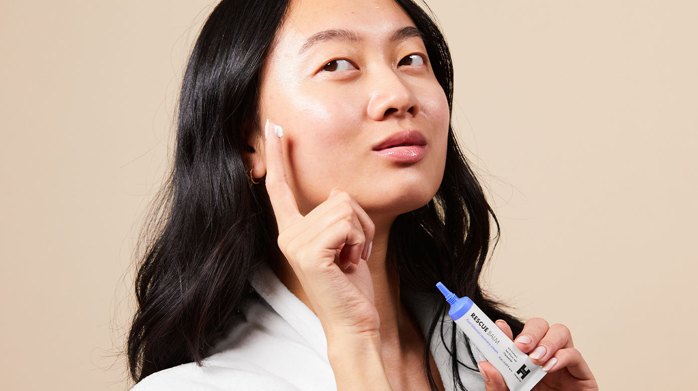 Sandra using Rescue Balm post blemish essential balm 