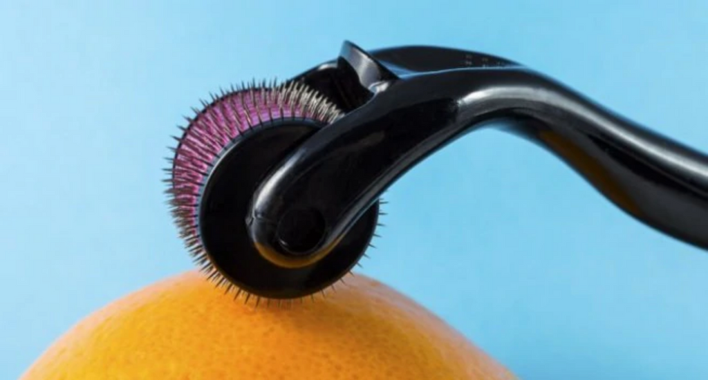 Zoomed in image of microneedle roller